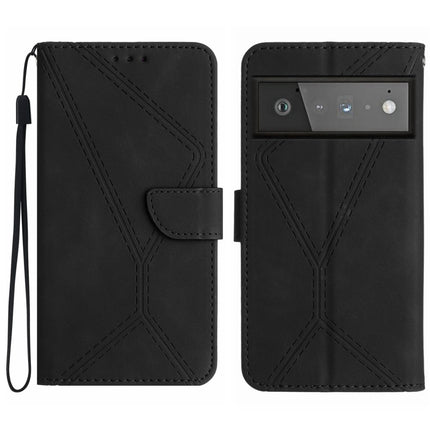 Stitching Embossed Leather Phone Case, For Google Pixel 6 Pro, For Google Pixel 6a