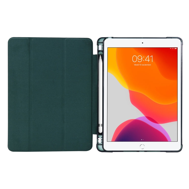 Airbag-Horizontal-Flip-Ledertasche mit dreifachem Halter und Stifthalter, für iPad 10.2 2021/2020/2019, für iPad Mini 4, für iPad Mini (2019)