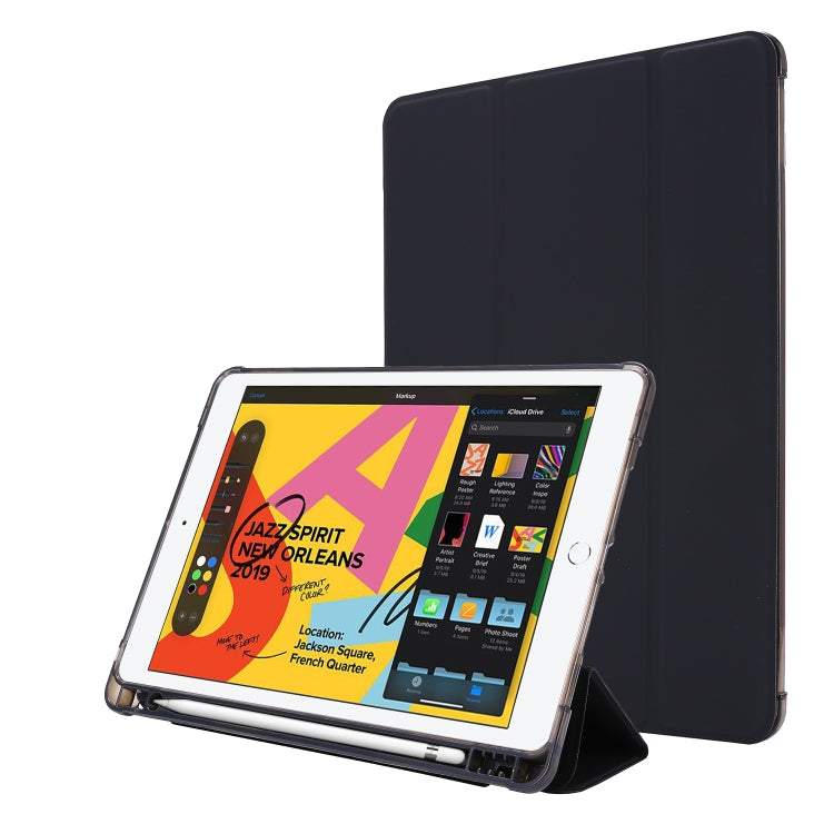 Airbag-Horizontal-Flip-Ledertasche mit dreifachem Halter und Stifthalter, für iPad 10.2 2021/2020/2019, für iPad Mini 4, für iPad Mini (2019)