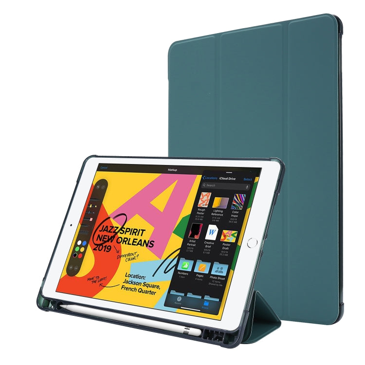 Airbag-Horizontal-Flip-Ledertasche mit dreifachem Halter und Stifthalter, für iPad 10.2 2021/2020/2019, für iPad Mini 4, für iPad Mini (2019)