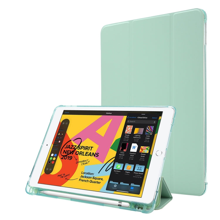 Airbag-Horizontal-Flip-Ledertasche mit dreifachem Halter und Stifthalter, für iPad 10.2 2021/2020/2019, für iPad Mini 4, für iPad Mini (2019)