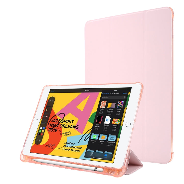 Airbag-Horizontal-Flip-Ledertasche mit dreifachem Halter und Stifthalter, für iPad 10.2 2021/2020/2019, für iPad Mini 4, für iPad Mini (2019)