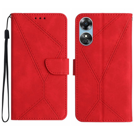 Stitching Embossed Leather Phone Case, For OPPO A17 / A17K, For OPPO A54 4G / A16, For OPPO A54 5G / A74 5G, For OPPO A55s JP