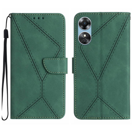 Stitching Embossed Leather Phone Case, For OPPO A17 / A17K, For OPPO A54 4G / A16, For OPPO A54 5G / A74 5G, For OPPO A55s JP