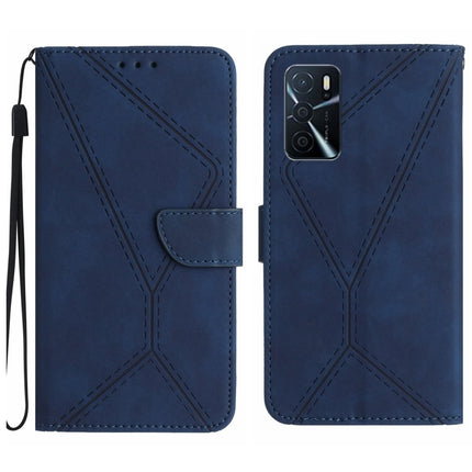Stitching Embossed Leather Phone Case, For OPPO A17 / A17K, For OPPO A54 4G / A16, For OPPO A54 5G / A74 5G, For OPPO A55s JP
