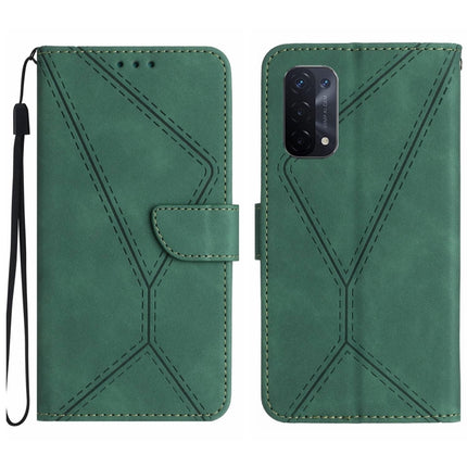 Stitching Embossed Leather Phone Case, For OPPO A17 / A17K, For OPPO A54 4G / A16, For OPPO A54 5G / A74 5G, For OPPO A55s JP