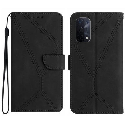 Stitching Embossed Leather Phone Case, For OPPO A17 / A17K, For OPPO A54 4G / A16, For OPPO A54 5G / A74 5G, For OPPO A55s JP