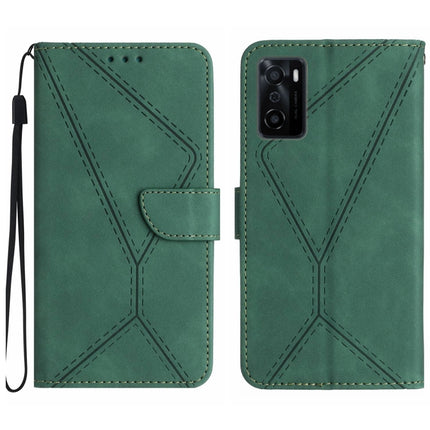 Stitching Embossed Leather Phone Case, For OPPO A17 / A17K, For OPPO A54 4G / A16, For OPPO A54 5G / A74 5G, For OPPO A55s JP