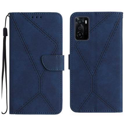 Stitching Embossed Leather Phone Case, For OPPO A17 / A17K, For OPPO A54 4G / A16, For OPPO A54 5G / A74 5G, For OPPO A55s JP