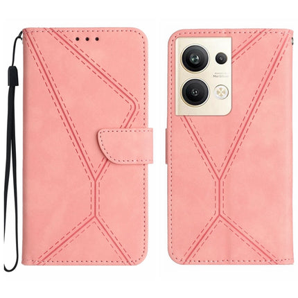 Stitching Embossed Leather Phone Case, For OPPO Reno8 T 4G, For OPPO Reno8 T 5G/A1 Pro 5G, For OPPO Reno9/Reno9 Pro 5G, For OPPO Reno9 Pro+