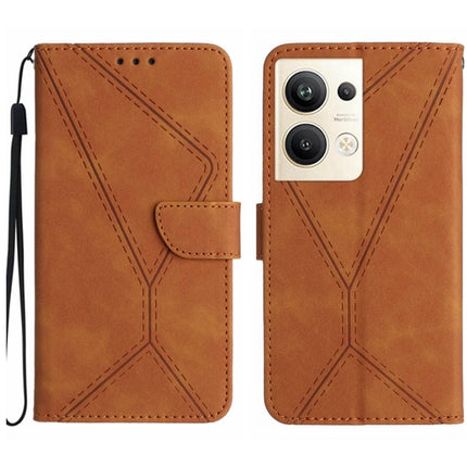Stitching Embossed Leather Phone Case, For OPPO Reno8 T 4G, For OPPO Reno8 T 5G/A1 Pro 5G, For OPPO Reno9/Reno9 Pro 5G, For OPPO Reno9 Pro+