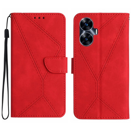 Stitching Embossed Leather Phone Case, For Realme C31, For Realme C55, For Realme 9i / OPPO A36 4G, For Realme 10 4G