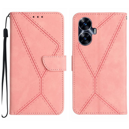 Stitching Embossed Leather Phone Case, For Realme C31, For Realme C55, For Realme 9i / OPPO A36 4G, For Realme 10 4G
