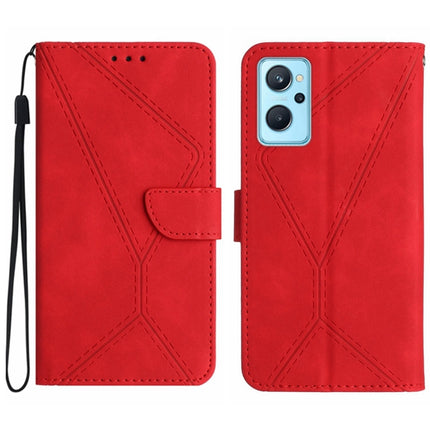 Stitching Embossed Leather Phone Case, For Realme C31, For Realme C55, For Realme 9i / OPPO A36 4G, For Realme 10 4G