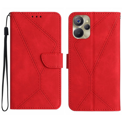 Stitching Embossed Leather Phone Case, For Realme 10 5G / 9i 5G, For Realme 10 Pro+, For Realme C33 2023 / 2022, For Realme C35