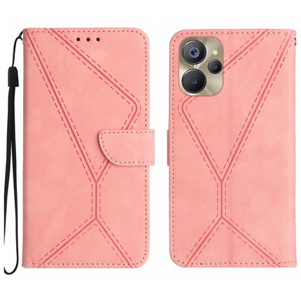 Stitching Embossed Leather Phone Case, For Realme 10 5G / 9i 5G, For Realme 10 Pro+, For Realme C33 2023 / 2022, For Realme C35