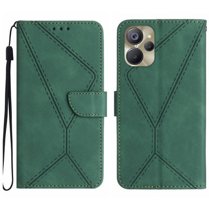 Stitching Embossed Leather Phone Case, For Realme 10 5G / 9i 5G, For Realme 10 Pro+, For Realme C33 2023 / 2022, For Realme C35