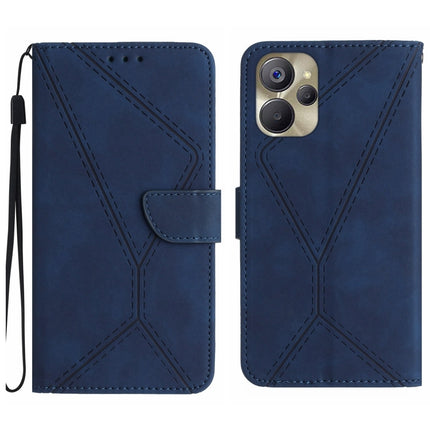 Stitching Embossed Leather Phone Case, For Realme 10 5G / 9i 5G, For Realme 10 Pro+, For Realme C33 2023 / 2022, For Realme C35