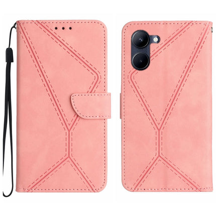 Stitching Embossed Leather Phone Case, For Realme 10 5G / 9i 5G, For Realme 10 Pro+, For Realme C33 2023 / 2022, For Realme C35