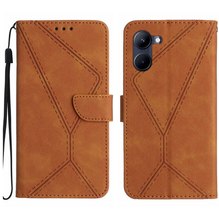 Stitching Embossed Leather Phone Case, For Realme 10 5G / 9i 5G, For Realme 10 Pro+, For Realme C33 2023 / 2022, For Realme C35