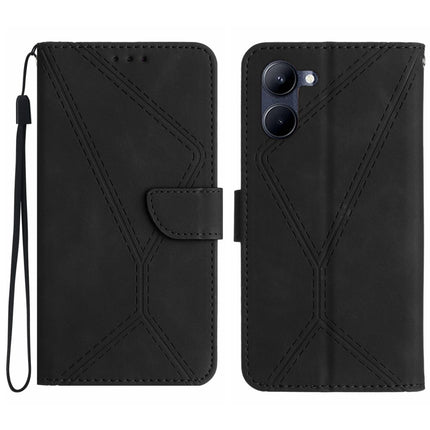 Stitching Embossed Leather Phone Case, For Realme 10 5G / 9i 5G, For Realme 10 Pro+, For Realme C33 2023 / 2022, For Realme C35