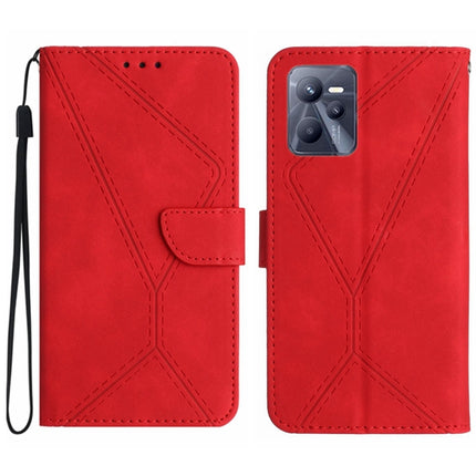 Stitching Embossed Leather Phone Case, For Realme 10 5G / 9i 5G, For Realme 10 Pro+, For Realme C33 2023 / 2022, For Realme C35