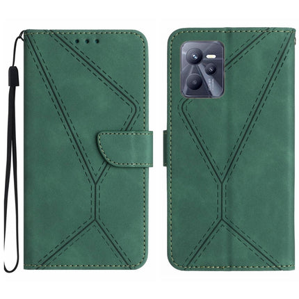 Stitching Embossed Leather Phone Case, For Realme 10 5G / 9i 5G, For Realme 10 Pro+, For Realme C33 2023 / 2022, For Realme C35