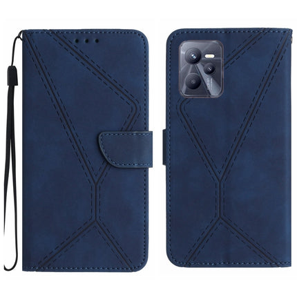 Stitching Embossed Leather Phone Case, For Realme 10 5G / 9i 5G, For Realme 10 Pro+, For Realme C33 2023 / 2022, For Realme C35
