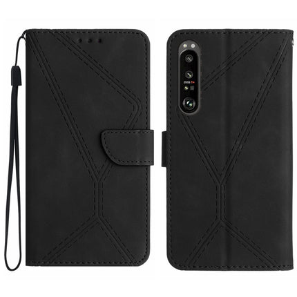 Stitching Embossed Leather Phone Case, For Sony Xperia 1 III, For Sony Xperia 1 IV, For Sony Xperia 1 V, For Sony Xperia 5 III