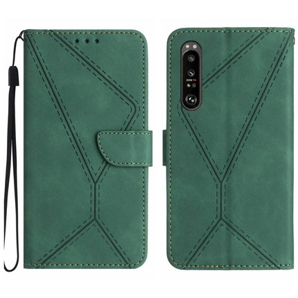 Stitching Embossed Leather Phone Case, For Sony Xperia 5 IV, For Sony Xperia 5 V, For Sony Xperia 10 III, For Sony Xperia 10 IV