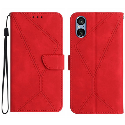Stitching Embossed Leather Phone Case, For Sony Xperia 5 IV, For Sony Xperia 5 V, For Sony Xperia 10 III, For Sony Xperia 10 IV