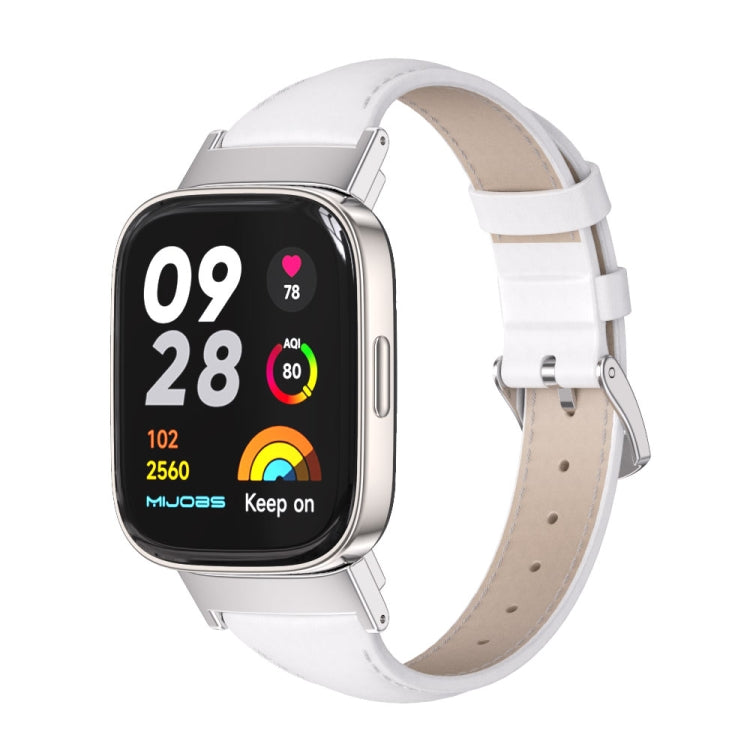 Mijobs Genuine Leather Slim Watch Band