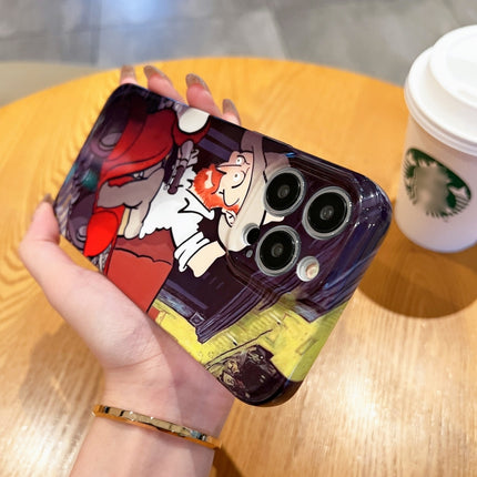 Oil Painting Pattern Glossy PC Phone Case, For iPhone 14 Plus, For iPhone 14, For iPhone 14 Pro, For iPhone 14 Pro Max