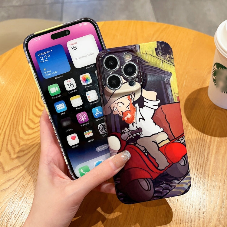 Oil Painting Pattern Glossy PC Phone Case, For iPhone 12, For iPhone 12 Pro Max, For iPhone 12 Pro, For iPhone 11 Pro Max