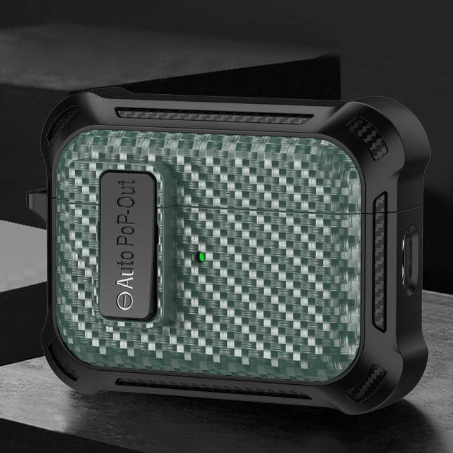 Alpha Carbon Fiber Wireless Bluetooth Earphone Protective Case, For AirPods Pro 2, For AirPods Pro, For AirPods 3, For AirPods 2 / 1