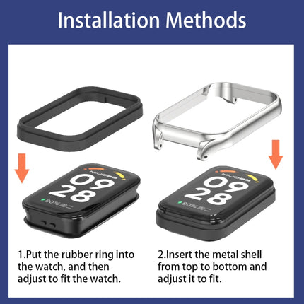 Mijobs Metal Shell Ocean Silicone Watch Band