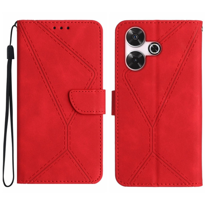 Stitching Embossed Leather Phone Case, For Xiaomi Redmi 13 4G Global / 5G Global, For Xiaomi Redmi A3, For Xiaomi Redmi Note 13 4G Global, For Xiaomi Redmi 13C 5G