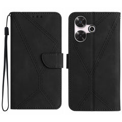 Stitching Embossed Leather Phone Case, For Xiaomi Redmi 13 4G Global / 5G Global, For Xiaomi Redmi A3, For Xiaomi Redmi Note 13 Pro 4G Global, For Xiaomi Redmi Note 13 4G Global, For Xiaomi Redmi 13C 5G