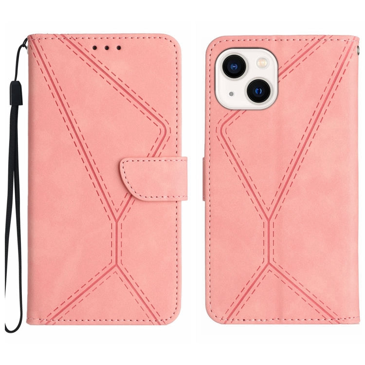 Stitching Embossed Leather Phone Case, For iPhone 14, For iPhone 14 Pro, For iPhone 14 Pro Max, For iPhone 13