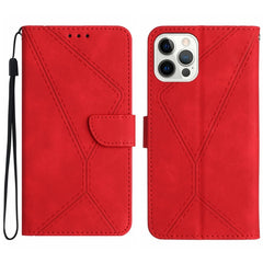 Stitching Embossed Leather Phone Case, For iPhone 14, For iPhone 14 Pro, For iPhone 14 Pro Max, For iPhone 13, For iPhone 13 Pro