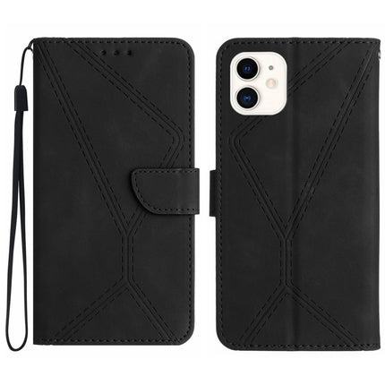 Stitching Embossed Leather Phone Case, For iPhone 11, For iPhone 11 Pro, For iPhone 11 Pro Max, For iPhone 14 Plus