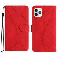 Stitching Embossed Leather Phone Case, For iPhone 11 Pro Max, For iPhone 14 Plus