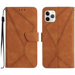 Stitching Embossed Leather Phone Case, For iPhone 11 Pro Max, For iPhone 14 Plus