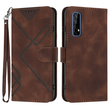 Line Pattern Skin Feel Leather Phone Case, For Realme GT 5G / GT Neo, For Realme C15/C12/Narzo 20/7i Global, For Realme 7 / Narzo 20 Pro, For Realme 7 Pro