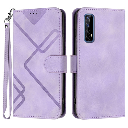Line Pattern Skin Feel Leather Phone Case, For Realme GT 5G / GT Neo, For Realme C15/C12/Narzo 20/7i Global, For Realme 7 / Narzo 20 Pro, For Realme 7 Pro