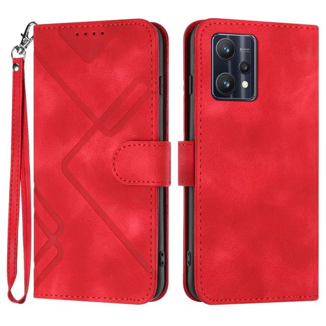 Line Pattern Skin Feel Leather Phone Case, For Realme 9 Pro+, For Realme C20 / C11 2021 / C21, For Realme Narzo 30A/C25/C25s, For Realme 8 4G / 8 Pro