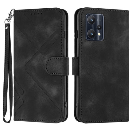 Line Pattern Skin Feel Leather Phone Case, For Realme 9 Pro+, For Realme C20 / C11 2021 / C21, For Realme Narzo 30A/C25/C25s, For Realme 8 4G / 8 Pro
