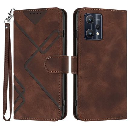 Line Pattern Skin Feel Leather Phone Case, For Realme 9 Pro+, For Realme C20 / C11 2021 / C21, For Realme Narzo 30A/C25/C25s, For Realme 8 4G / 8 Pro