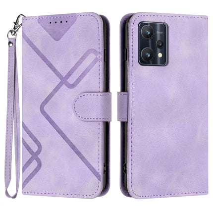 Line Pattern Skin Feel Leather Phone Case, For Realme 9 Pro+, For Realme C20 / C11 2021 / C21, For Realme Narzo 30A/C25/C25s, For Realme 8 4G / 8 Pro