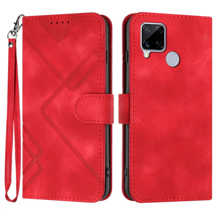 Line Pattern Skin Feel Leather Phone Case, For Realme GT 5G / GT Neo, For Realme C15/C12/Narzo 20/7i Global, For Realme 7 / Narzo 20 Pro, For Realme 7 Pro